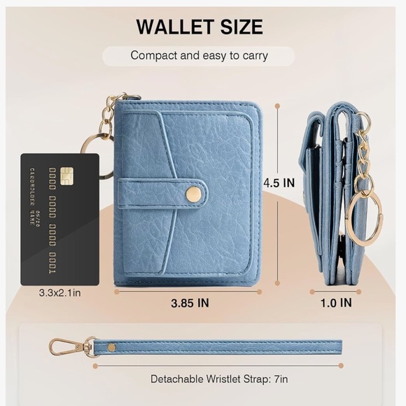 Vegan Leather Wallet with Wrist Strap - Picture 4 of 5